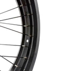 Close-up of Fat Bike Front Wheel 20/26 X 4.0 With 36H Aluminum Rim, showing black rim and spokes design, ideal for all terrain.