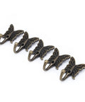 5 Piece Heavy Duty Vintage Wall Coat Hooks With Pre Drilled Holes And Mounting Screws Rock Solid Key And Towel Organizer For Entryway, bronze butterfly design.
