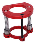 Router Lift Base With Two Jaw Clamping For Dead On Height Adjustments Of Trimming Machines, Fits 64 To 66 Millimeter Diameter Motors, 70 Mm Stroke, Includes Crank Handle, Woodworking Table Insert Plate red aluminum lift base