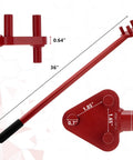 Heavy Duty Manual Rebar Bender For 5/8 Inch Steel Rod, 36-inch red tool showing leverage points and dimensions.