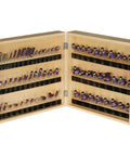 Top Shelf 66 Pc Router Bit Set Featuring Quarter Inch Solid Carbide Shank For Woodworking Heavy Duty Precision Ground Cutters Encased In A Rugged Wooden Carry Case with organized bits.