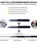 RUITOOL carbide wood lathe turning tools set with two aluminum alloy handles for woodturning