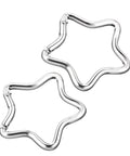 Two Pack Aluminum Star Shaped Carabiners With Key Rings, Small Silver Snap Hooks For Keys And Wallets, perfect for outdoor use