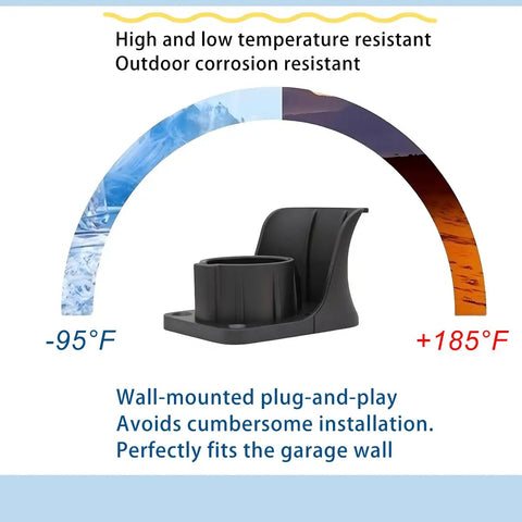EV Charger Holder Wall Mount For SAE J1772 Cables No Fuss Space Saving Outdoor Waterproof Cord Organizer