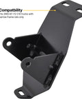 Hella Strong Steel LS Swap Motor Mounts For 67 To 72 Chevy C10 Pickup angle showing black powder-coated steel construction for easy installation.