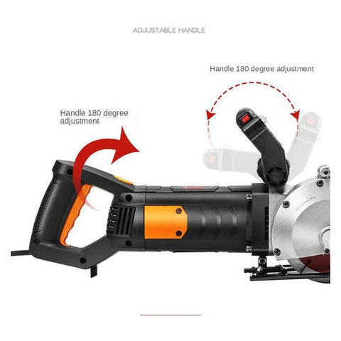 Beefy 4800W Electric Wall Chaser And Concrete Groove Cutter Machine with adjustable handle for precise cutting.