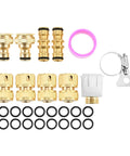 Durable Nine Piece Brass Garden Hose Quick Connect Tap Fitting Kit For Easy Outdoor Connections To Hoses Nozzles Pipes And Sprinklers brass fittings