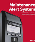 880LMW Smart Control Panel For Garage Doors displaying Maintenance Alert System message