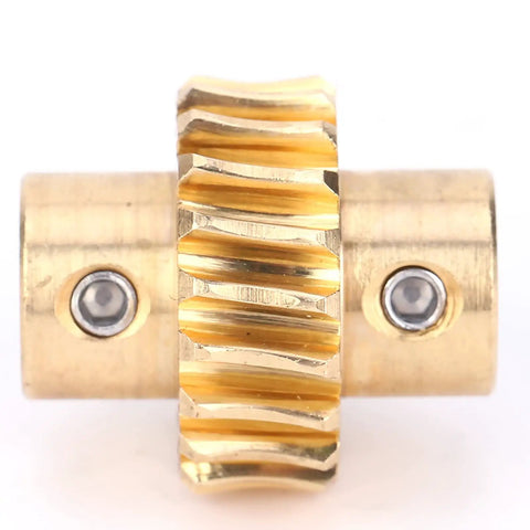 Close-up of a Bronze Worm Gear Set for Industrial Robots, showcasing the heavy-duty worm wheel for precise transmission.