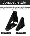Set Of 4 Beefy Heavy Duty Gusset Joints For Furniture And Shelves With Trapezoid Corner Braces And Bracket Fasteners