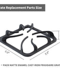 Heavy Duty Cast Iron Stove Grate Replacement For Frigidaire Kenmore Gas Ranges 8.8 By 8.8 Inch Surface Grates Matte Enamel