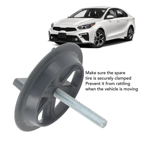 Spare Tire Hold Down Bolt Retainer Clamp For Forte And Forte5 2013 To 2023 with car background.