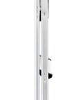 Three Step Aluminum Step Ladder With Built In Project Tray, 225 Pound Capacity, folded aluminum ladder side view