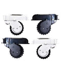 Replacement Wheel For Robot Vacuum With Elastic Rubber Tread And Self Cleaning Axle, Quiet Cushioned Roll, Black and White Models
