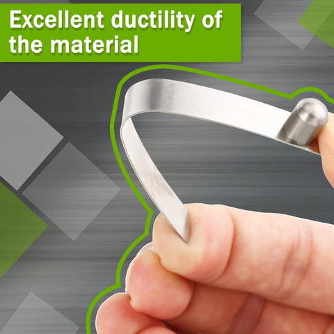 Close-up of Heavy Duty Push Button Spring Clips Eight Pack For Kayak Paddle And Tent Pole Connections 6mm Stainless Steel