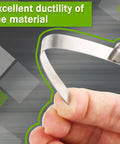 Close-up of a stainless steel V-shaped push button clip demonstrating flexibility, part of 16 Pieces Canopy Push Button Clips for outdoor gear.