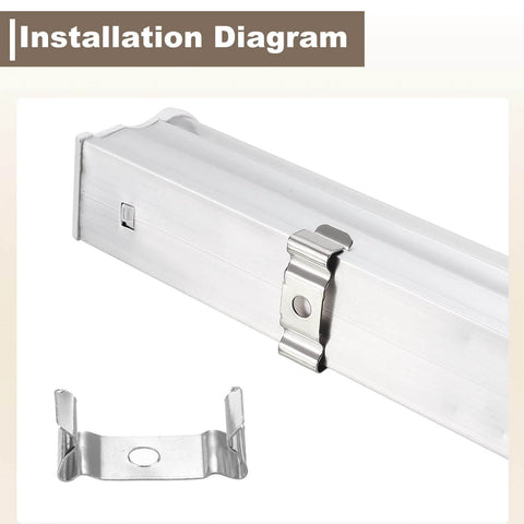 T5 Clip Bracket Hangers For LED Tubes Easy Install Light Fixture Clamps For T5 LEDs Aluminum Channel Mount