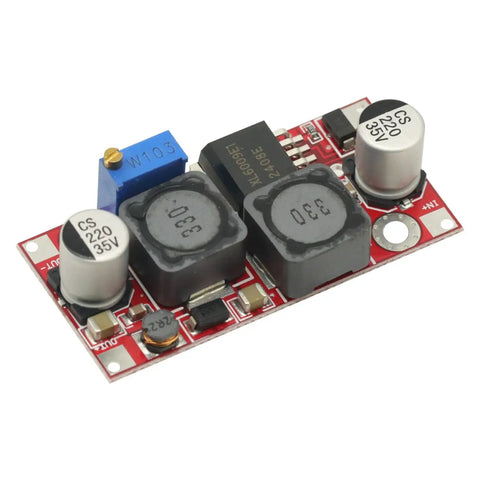 Set Of 3 Buck Boost DC-DC Converter Modules, Adjustable Step Up Down Power Supply, electronic board components visible