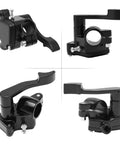 Four views of Seven Eighths Inch Thumb Throttle Cable for 22mm handlebar, aftermarket replacement for ATV, quad bikes, 46.5-inch length