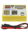 Multifunction Watch Pulse Tester Kit for Quartz Movement Accuracy Checks and Demagnetizing with cables, yellow device