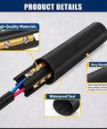 3 Pack Top Shelf Underground Wire Splice Kit For 14/3 To 8/3 Awg Wire With Knockout 600V Rating showing waterproof seal and internal connections.