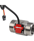 Water Flow Sensor Switch Hall Effect DN25 Stainless Steel Body For Industrial Water Systems And Heaters Precise 2 To 50 L Per Minute Measurement With 595 Pulses Per Liter Built Tough Wear Resistant Shaft, DN25 stainless steel sensor with 3-wire lead