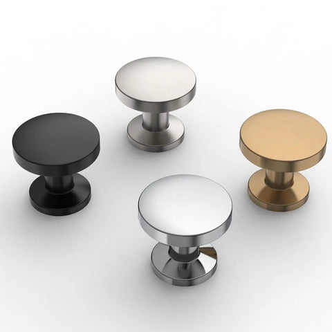 Champagne Bronze Cabinet Knobs 1.2 Inch Round Drawer Knobs 10 Pack With Screws For Kitchen Cabinets And Dresser Drawers Sleek Dope Upgrade