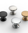 Fresh Round Matte Black Drawer Knobs 1.2 Inch Cabinet Hardware 10 Pack With Mounting Screws display in assorted finishes.