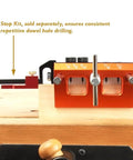 Patented Self Centering Dowel Jig Kit For Woodworking, Pro Grade Drilling Guide With 1/4, 5/16, 3/8, 7/16 And 1/2 Inch Bushings