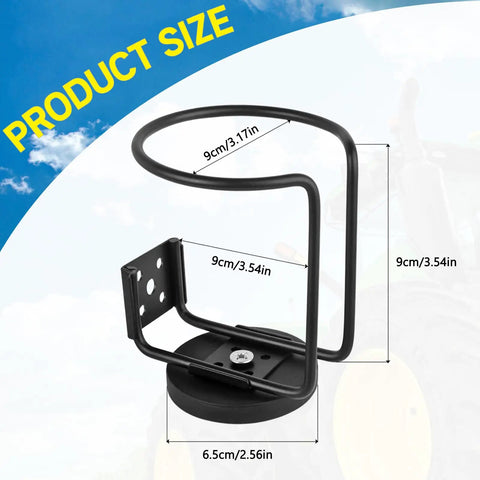 2 Pack Magnetic Cup Holder For Tractor And More, 3.54 Inch Diameter, Heavy Duty Stainless Steel Bottle Holder With Strong Magnetic Base