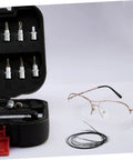 Eyeglasses Repair String For Half Frame Glasses Easy Quick Fix Tool Scratch Resistant Eyewear Cord with toolkit and frames.