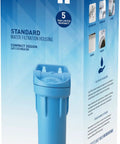 OB1 Filter Housing 10 Inch Opaque Whole House Water Filter Housing With Integral Mounting Bracket And Three Quarter Inch NPT Inlet Includes Housing Screws And Wrench Blue Durable Polypropylene