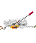 3/4 Ton Capacity Rope Puller With 100 Feet Of 0.6 Inch Rope Come Along Winch For Tree Felling And Heavy Lifting