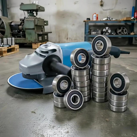 608-2RS Deep Groove Ball Bearing 24 Pack ABEC 5 C3 Precision Industrial Grade in workshop with grinder