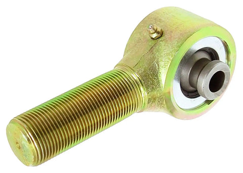 Rugged Narrow Forged Johnny Joint Rod End Featuring 2.625 Inch Ball With 1 1/4 12 LH Threading And Externally Greased Seals angle view