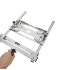 Heavy Duty Adjustable Cutting Machine Support Frame With Edge Guide Positioner for precise straight cuts and easy workshop setup.
