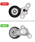 Front and back view of Chevy GMC Air Conditioning Serpentine Drive Belt Tensioner Kit For Silverado Avalanche Suburban Tahoe Express