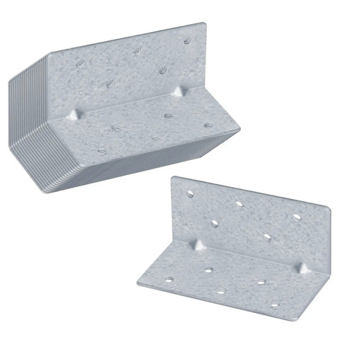 20 Pack Heavy Duty L Angle Corner Braces 16 Gauge Steel Joist Connectors Pre Drilled Holes for woodworking use