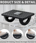 Under Desk Foot Rest For Office And Gaming Chairs Ergonomic Rocking Footstool With Roller Massager Feet Up Comfort Leg Rest For Chair Computer Desk 13 By 9.6 By 5 Inches All Day Comfort shown with dimensions and design details.