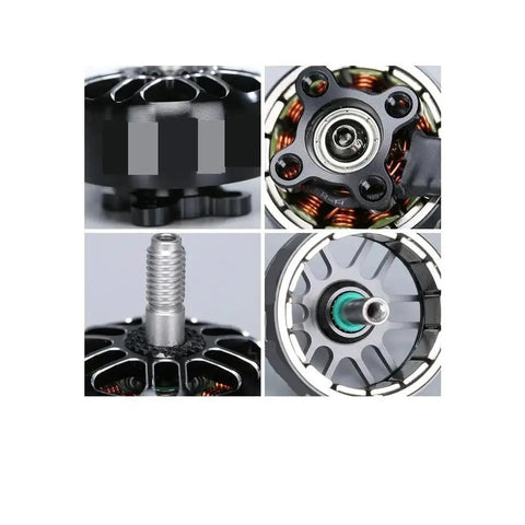 Four Pack 2207 Brushless Drone Motors KV 1800 For 6S KV 2450 And 2750 For 4S FPV Quadcopters showing motor details