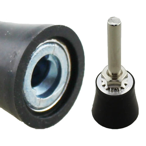 Three Piece 1 Inch Black Rubber Disc Pad Holders Set for Drills and Rotary Tools with Aluminum Core and Removable Handle