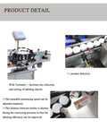 Top Shelf Automatic Vertical Labeling Machine For Round Bottles Smooth Circumferential Wrapping Roll Out Crimp Free Labels Every Time With Our Hassle Free Three Point Turntable Shop Tested Performance, focusing on the turntable and labeling process.