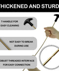 Close-up of detachable brass rods with T-handle from Must Have All In One Airgun Cleaning Kit For 177 And 22 Calibers Rifle And Pistol Bore Brush Set