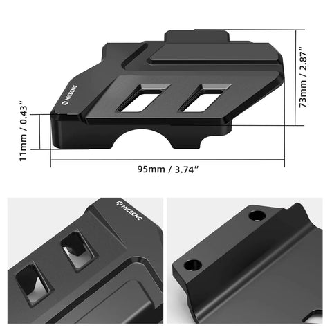 Rear Brake Master Cylinder Guard For Motorcycle Lightweight 6061T7 Billet Aluminum Protection Easy Install Hollowed Design