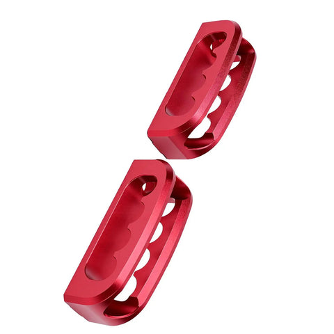 Heavy Duty T Slot Bed Cleats For Toyota Trucks 2022-2025 Easy Install Tie Down Hardware No Tools Needed Secure Cargo Fast Without Drilling, red metal design.