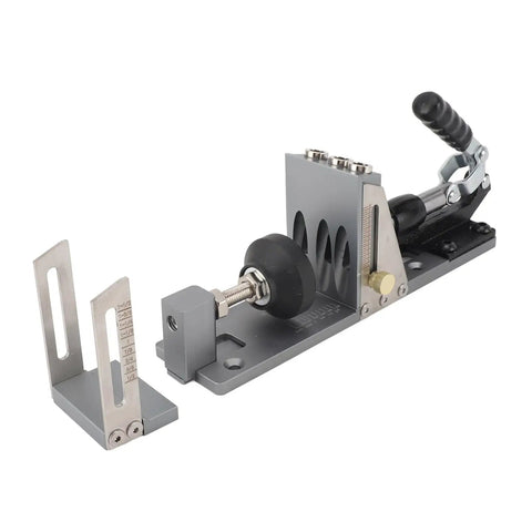 Heavy Duty Adjustable Aluminum Pocket Hole Jig Kit Featuring Precision Angle Guide And Step Drill Wrench For Smooth Diy Furniture Builds and Pro Level Woodworking Joints That Come Together Like Butter