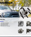 Front Wheel Hub Bearing Assemblies Left And Right With ABS Replacement For 2014 2018 Subaru Forester And 2016 2021 Subaru Crosstrek Two Piece Set Built For A Smooth Ride And Quiet Braking Ready To Roll, shown with vehicle compatibility list and multiple angles.