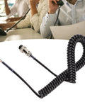 4 Pin Radio Microphone Cable With Flexible Coiled Design Prewired One End 4 Pin Female Plug For CB Ham Radios Extends Up To 180 CM Durable Replacement Cord For Non Directional Microphones.