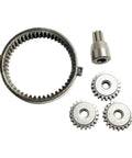 Heavy Duty Metal Electric Drill Gear Set With 50 Teeth Planetary Gears And Ring For 775 And 550 Drills, includes gears and ring.