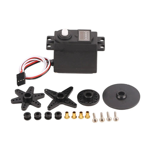 Standard RC Servo For Rc Cars Quick Response Low Noise Steering Motor with accessories for easy installation.